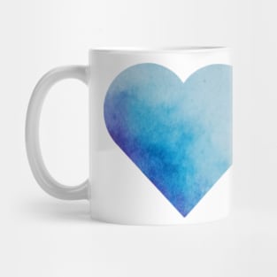 Light blue watercolor heart Mug